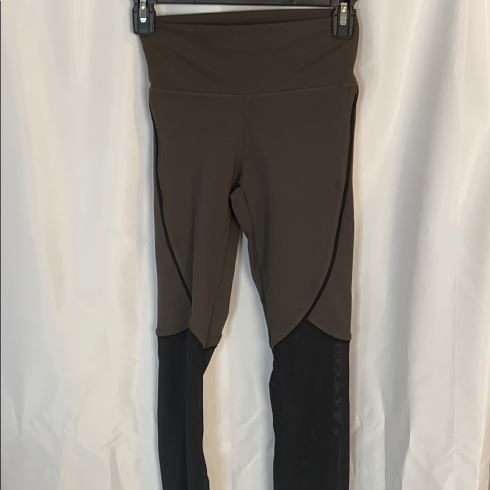 Fabletics athlesiure olive mesh leggings